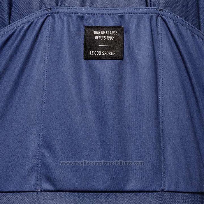 2020 Abbigliamento Ciclismo Tour de France Spento Blu Manica Corta e Salopette